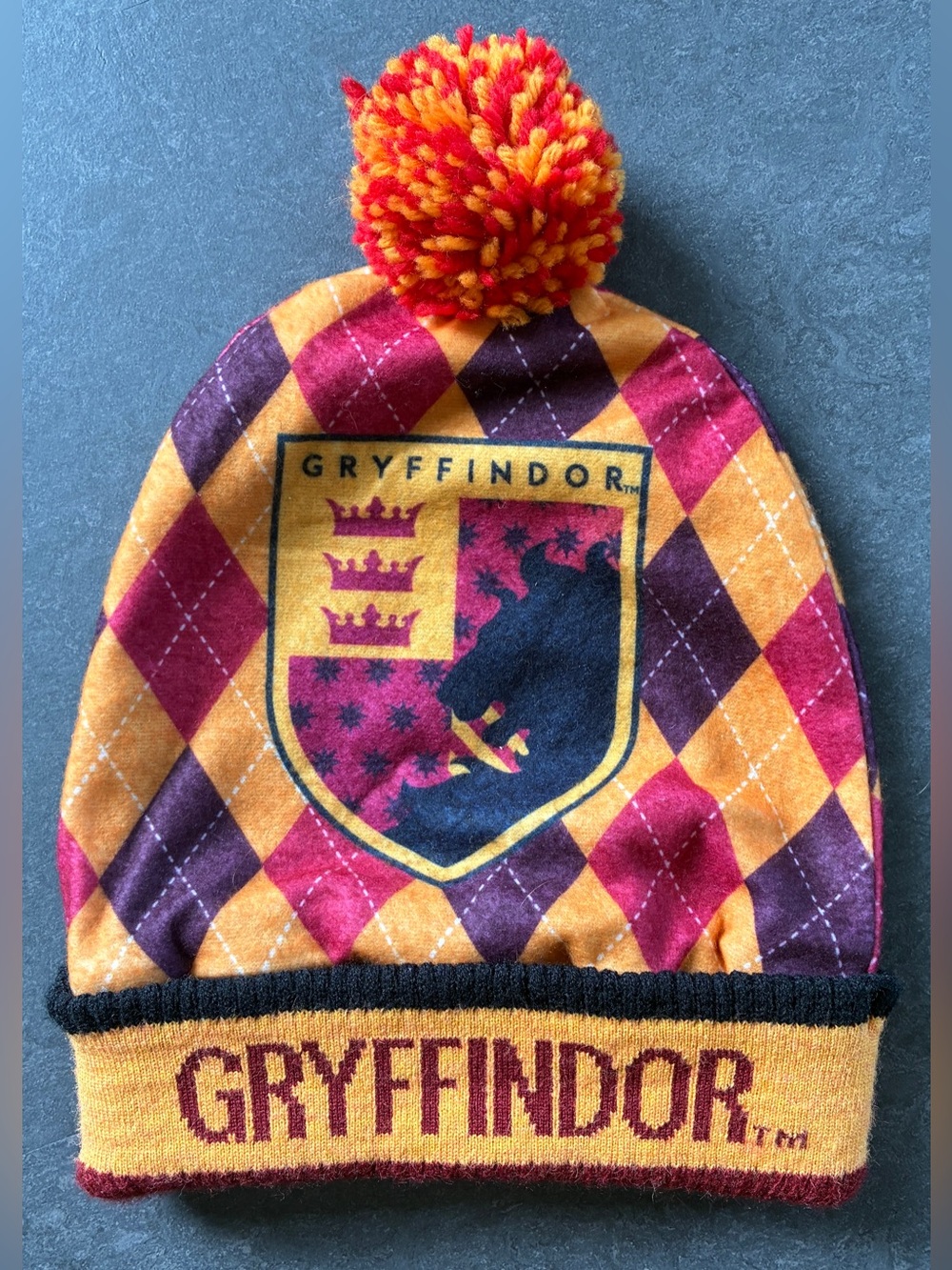 Harry Potter Gryffindor Pom Beanie Hat in Red & Gold